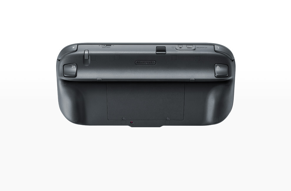 Wii U GamePad (schwarz, Rückansicht)
